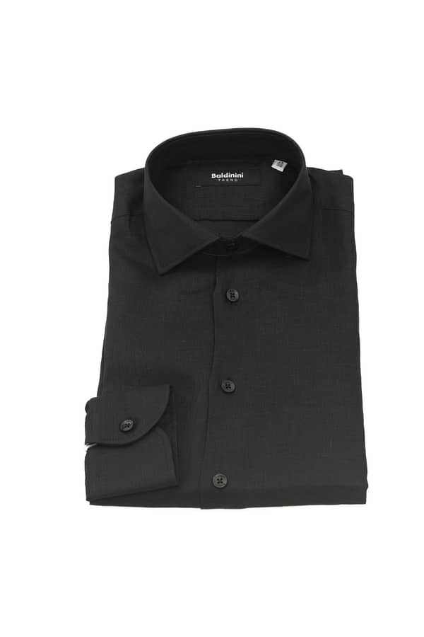 Baldinini trend black linen shirt