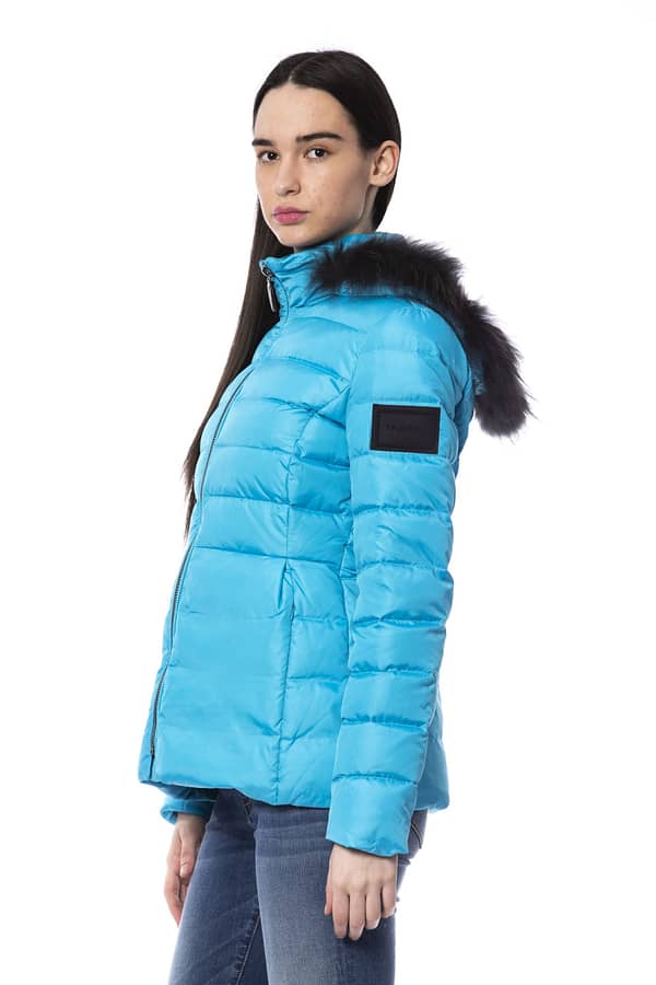 Light blue polyester jackets & coat