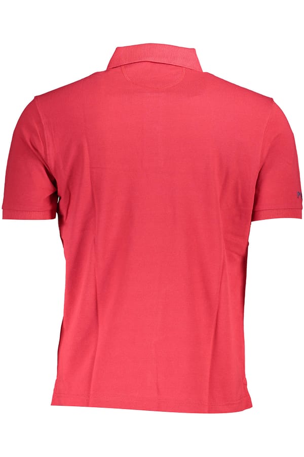 Red cotton polo shirt