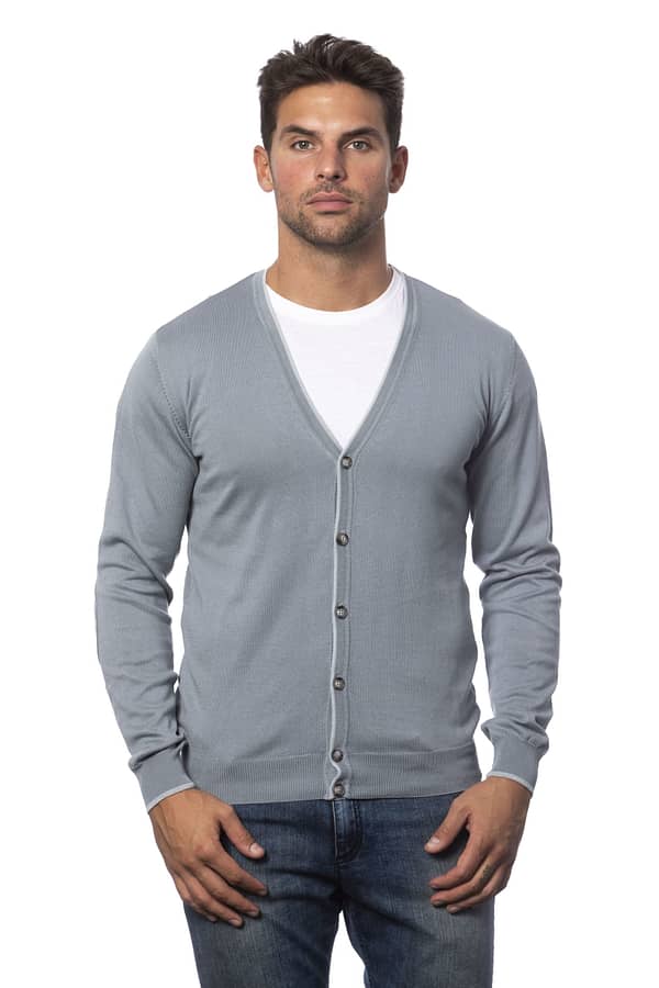 Verri gray cotton cardigan