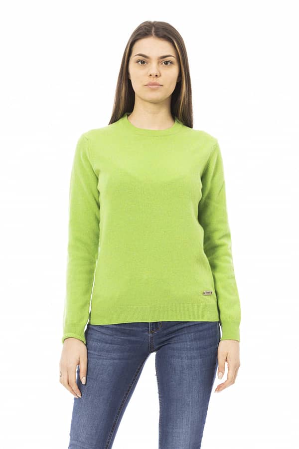Baldinini trend green wool sweater