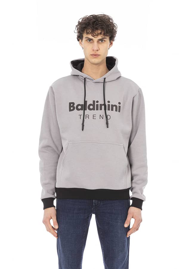Baldinini trend gray cotton sweater