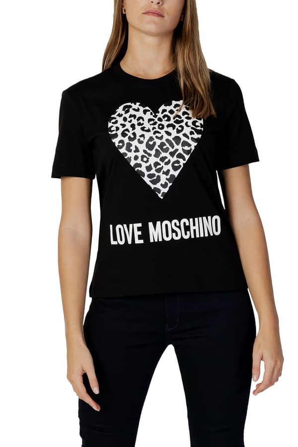 Love moschino love moschino t-shirt leopard heart