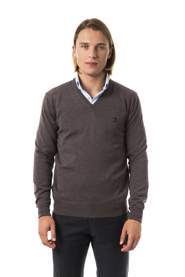 Uominitaliani gray merino wool sweater