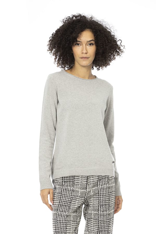Baldinini trend gray wool sweater
