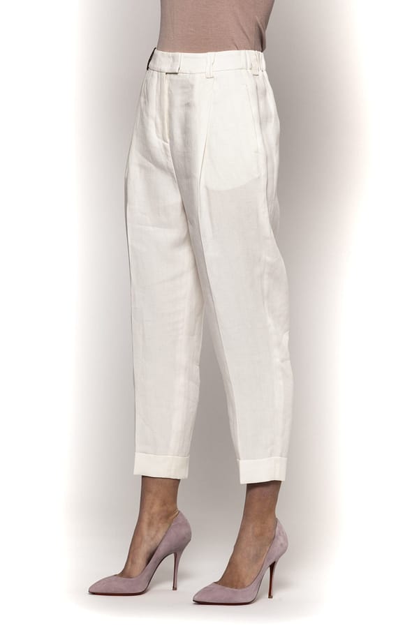 White linen jeans & pant