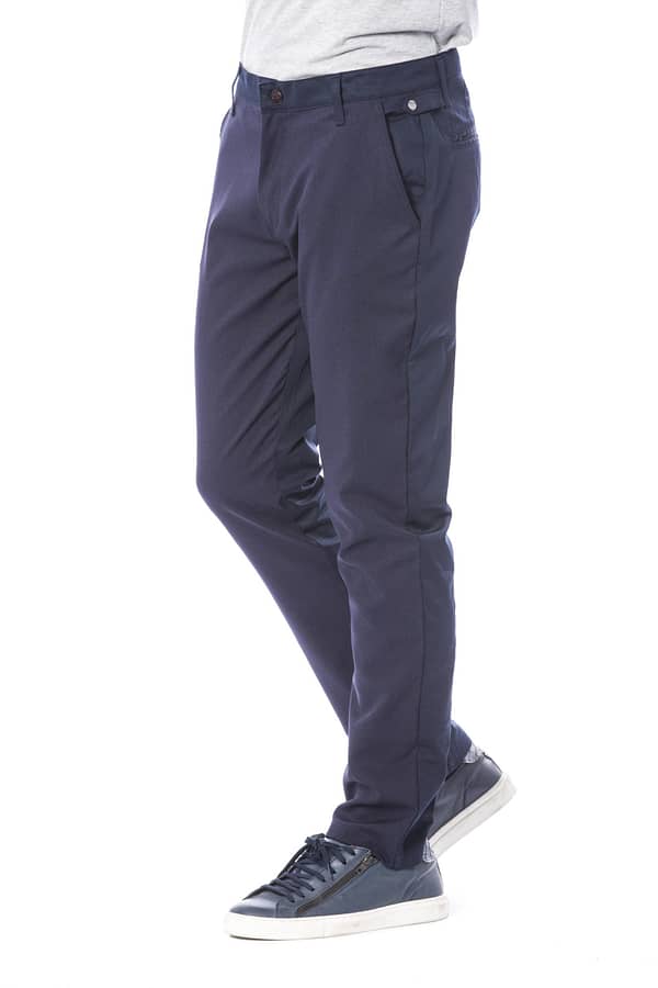 Blue polyester jeans & pant