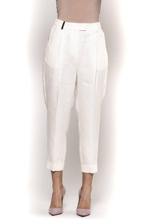 Peserico white linen jeans & pant