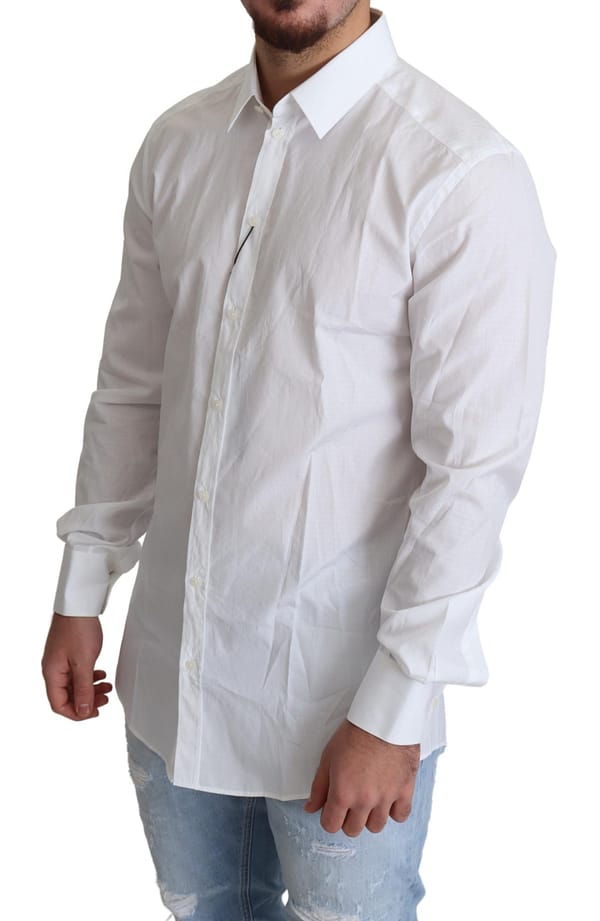 White 100% cotton men dress formal shirt
