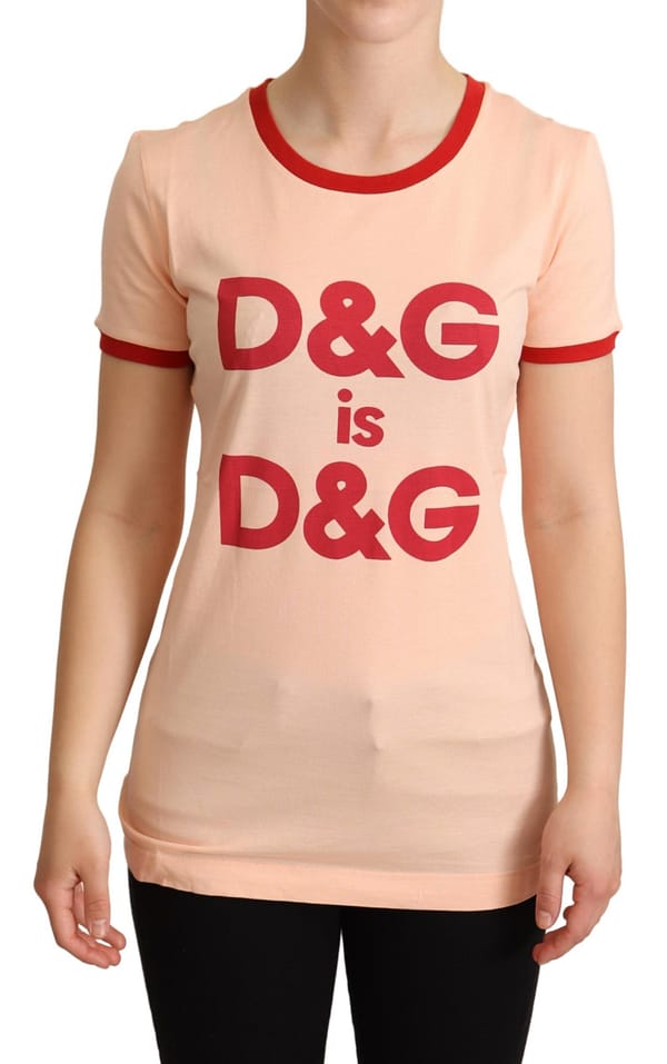 Dolce & gabbana pink crewneck d&g is d&g top t-shirt