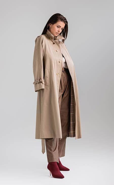 Stylish girl trench coat