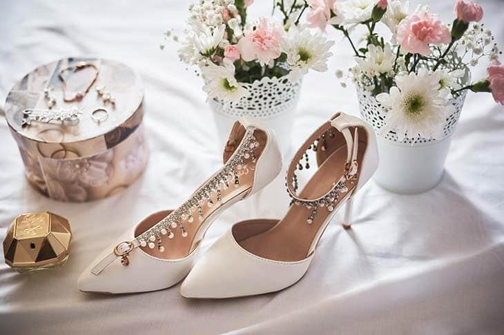 Stylish bridal shoes