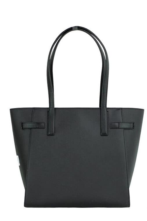 Carmen large black saffiano leather north south tote handbag