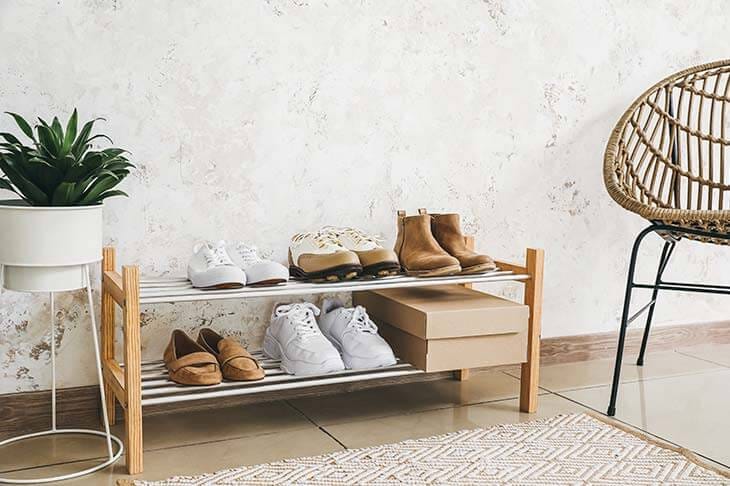 Interior modern hall shoes stand