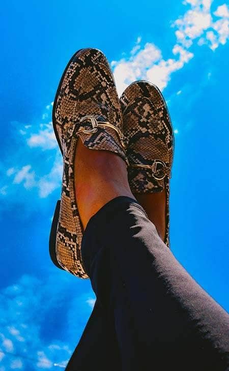 Loafers shoes sky