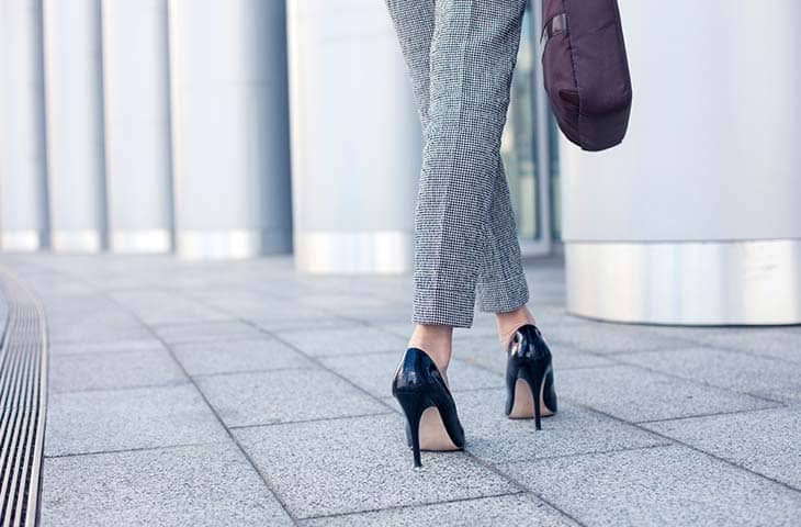 Detail woman walking heels