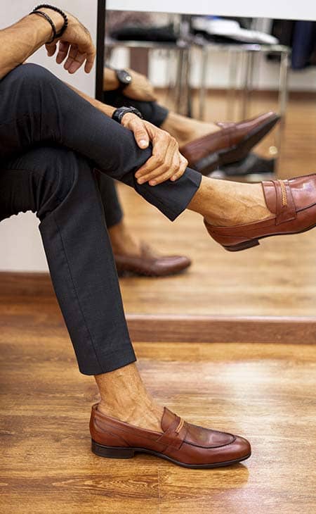 Loafer looks  Black pants brown shoes, Mens clothing styles, Brown dress  shoes