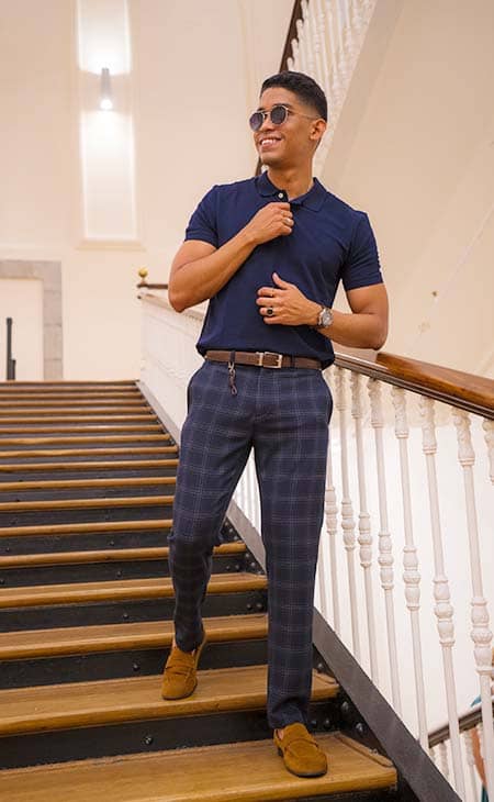 3 work outfit ideas wearing navy trousers ✨ 3 ideias de looks para tra, Trousers  Outfits