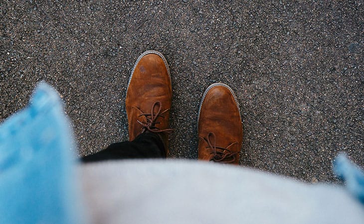 Zenit detail male feet shoes