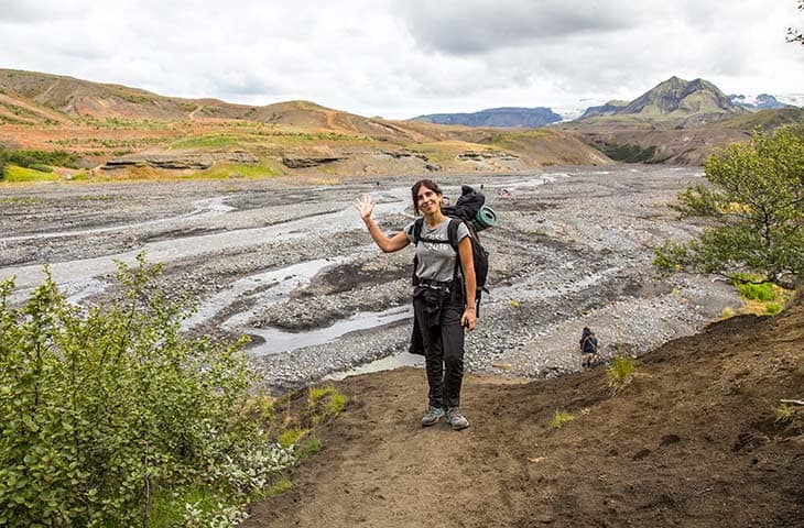 Woman posing photo hiking
